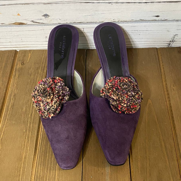 Liz Claiborne Leather Suede Mules Size 6 - Picture 2 of 5